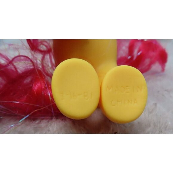 Vintage Little Pony Gi Go 1981 Yellow Red Unicorn With Moon Tattoo Toy Figure - Picture 7 of 7